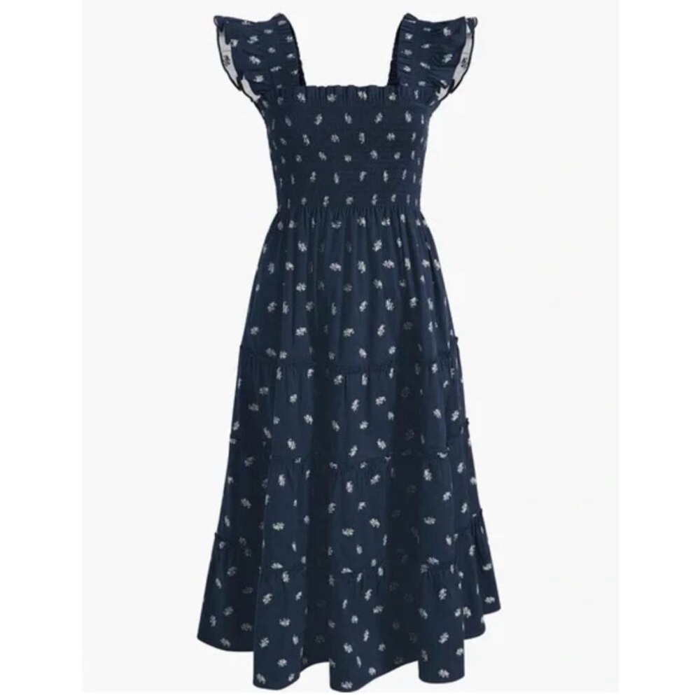 Hill House Ellie Nap Dress in Navy Autumn Paisley